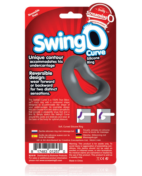 SwingO Curve Silicone Cock Ring - Grey