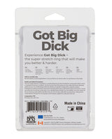 Got Big D Super-Stretch Cock Ring - Black