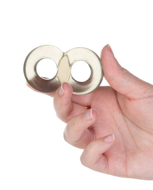 PowerBullet Got Big D Super Stretch Cock Rings (2 pack) - Black