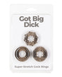 Got Big Dick 3 Pack Cock Rings - Black