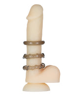 PowerBullet Got Big D Super Stretch Cock Rings (3 pack) - Black