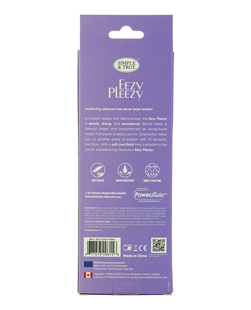 Simple and True Eezy Pleezy Vibrator 7in - Purple
