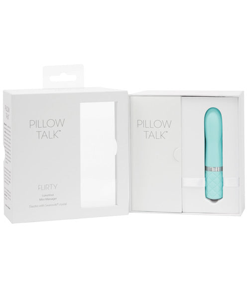 Pillow Talk Flirty Rechargeable Silicone Bullet - Teal