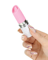 Pillow Talk Lusty Luxurious Rechargeable Silicone Flickering Massager - Pink/White