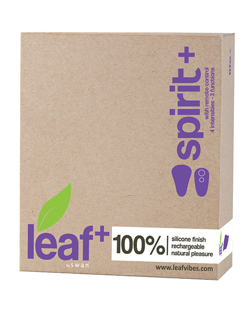 Leaf Spirit Silicone Rechargeable Panty Vibe with Remote Control - Purple
