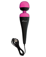 PalmPower Plug and Play Rechargeable Silicone Wand Massager - Pink/Gray