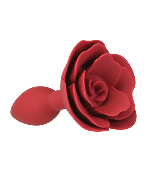Lux Active Red Rose Silicone Anal Plug - Red