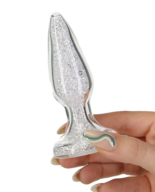 Pillow Talk Fancy Glass Anal Plug - Clear