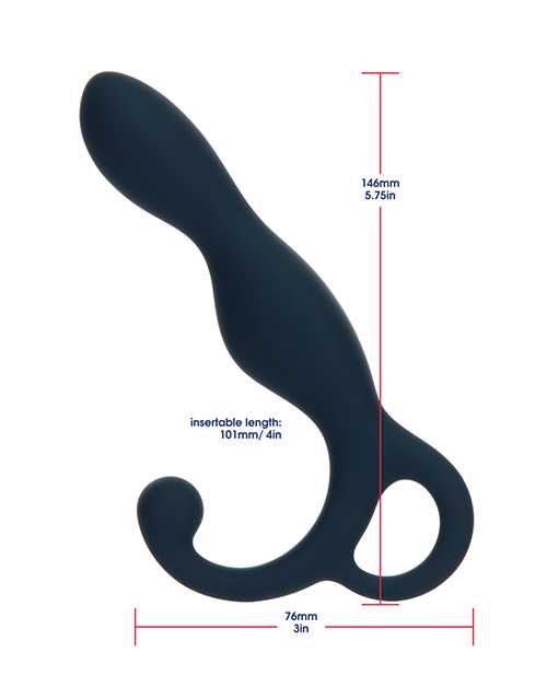 LUX Active LX1 Silicone Rechargeable Anal Trainer with Bullet - Navy