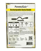 PowerBullet Rechargeable Silicone Booty Beads 10in - Black