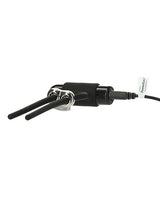 PowerBullet Bolo Bullet Silicone Rechargeable Cock Tie - Black/Silver