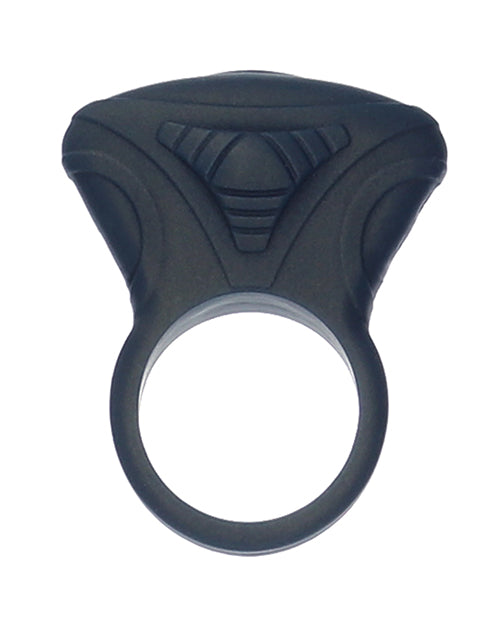 Lux Active Circuit Rechargeable Silicone Cock Ring with Remote Control - Navy