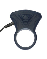 Lux Active Circuit Rechargeable Silicone Cock Ring with Remote Control - Navy