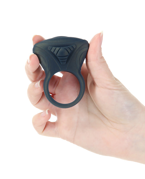 Lux Active Circuit Rechargeable Silicone Cock Ring with Remote Control - Navy