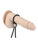 LUX Active Tether Adjustable Silicone Cock Tie - Black/Silver