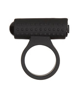 PowerBullet Cosmic Ring Rechargeable Silicone Vibrating Cock Ring - Black