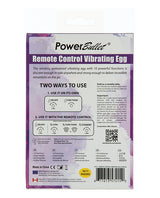 Simple and True Vibrating Rechargeable Silicone Egg with Remote Control - Purple