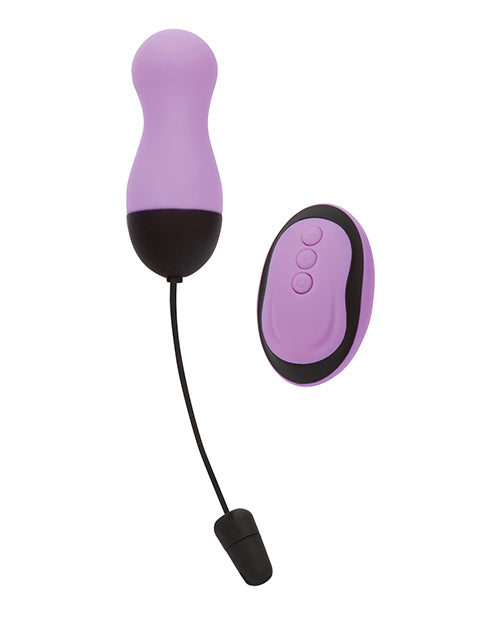 Simple and True Vibrating Rechargeable Silicone Egg with Remote Control - Purple