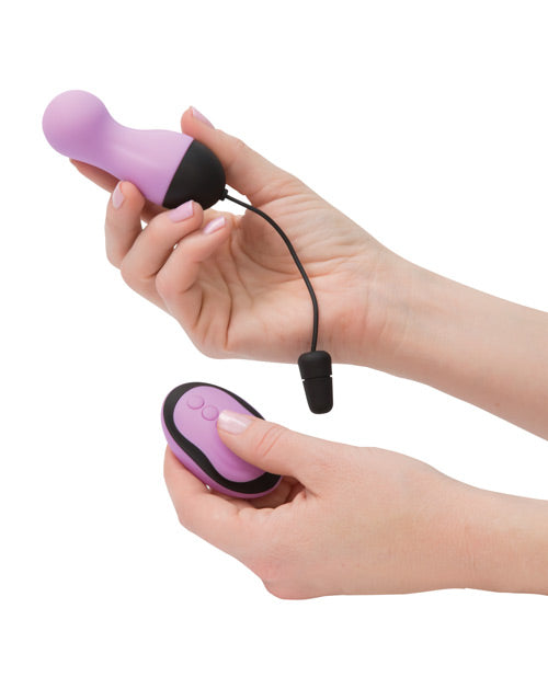 Simple and True Vibrating Rechargeable Silicone Egg with Remote Control - Purple