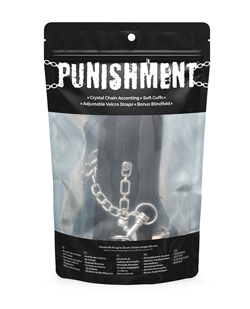 Punishment Crystal Detail Handcuffs - Black