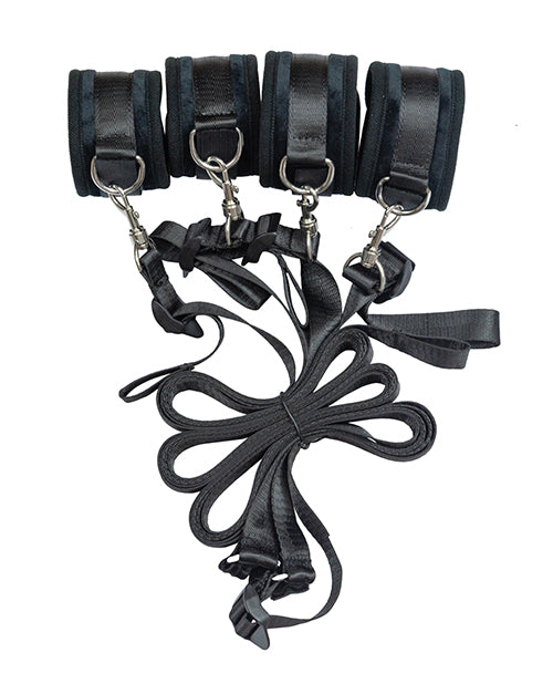 Punishment Bed Restraints (5 Piece Set) - Black