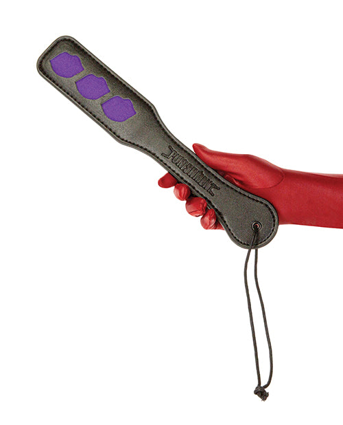 Punishment Paddle Lips - Black/Purple