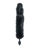 Punishment Fox Tail Silicone Butt Plug - Black