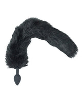 Punishment Fox Tail Silicone Butt Plug - Black