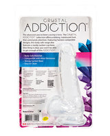 Crystal Addiction Dildo with Balls 7in - Clear