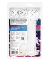 Crystal Addiction Dildo with Balls 8in - Clear