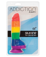 Addiction Justin 8" Dildo - Rainbow