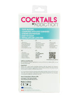 Addiction Cocktails Vibrating Silicone Dildo 5.5in - Blue Lagoon