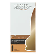 Naked Addiction Silicone Dual Density Dildo with Bonus PowerBullet 8in - Caramel