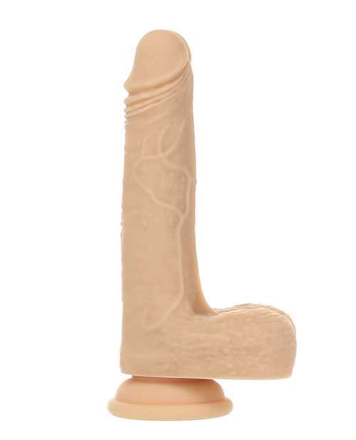 Naked Addiction Silicone Rechargeable Thrusting, Vibrating, and Rotating Dildo 7.5in - Vanilla