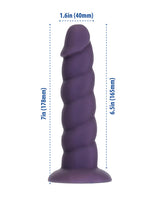 Addiction Fantasy Unicorn Silicone Dildo 7in - Purple