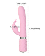 Pillow Talk Lively Silicone Rechargeable Dual Motor Massager with Swarovski Crystal - Pink