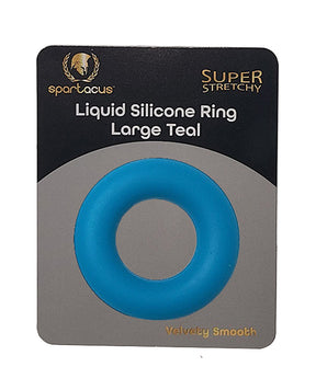 Spartacus Liquid Silicone Cock Ring Large - Teal
