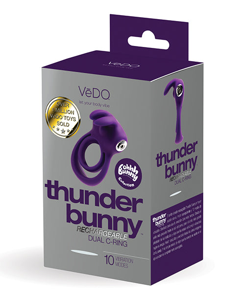 VeDO Thunder Bunny Rechargeable Dual Ring - Perfectly Purple