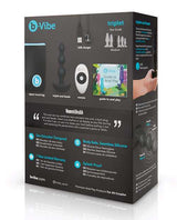 B-Vibe Triplet Anal Beads Rechargeable Silicone Beads with Remote Control - Black