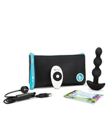 B-Vibe Triplet Anal Beads Rechargeable Silicone Beads with Remote Control - Black