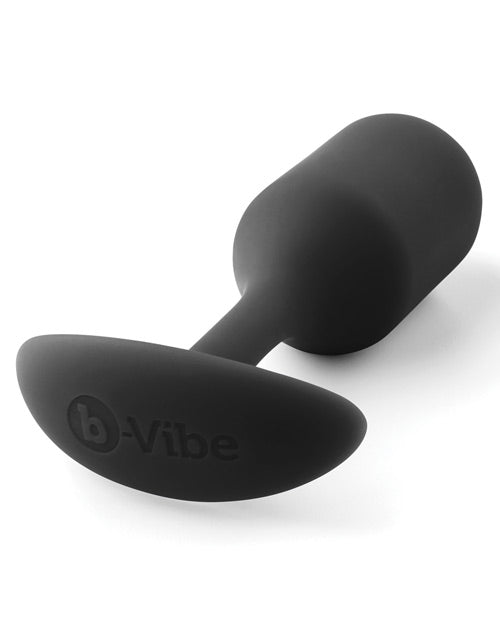 B-Vibe Snug Plug 2 Silicone Weighted Anal Plug - Black