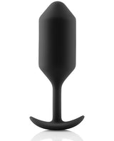 B-Vibe Snug Plug 3 Silicone Weighted Anal Plug - Black