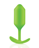 B-Vibe Snug Plug 3 Silicone Weighted Anal Plug - Lime Green