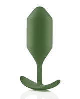 B-Vibe Snug Plug 4 Silicone Weighted Anal Plug - Army Green