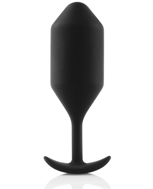 B-Vibe Snug Plug 4 Silicone Weighted Anal Plug - Black
