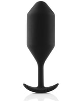 B-Vibe Snug Plug 4 Silicone Weighted Anal Plug - Black
