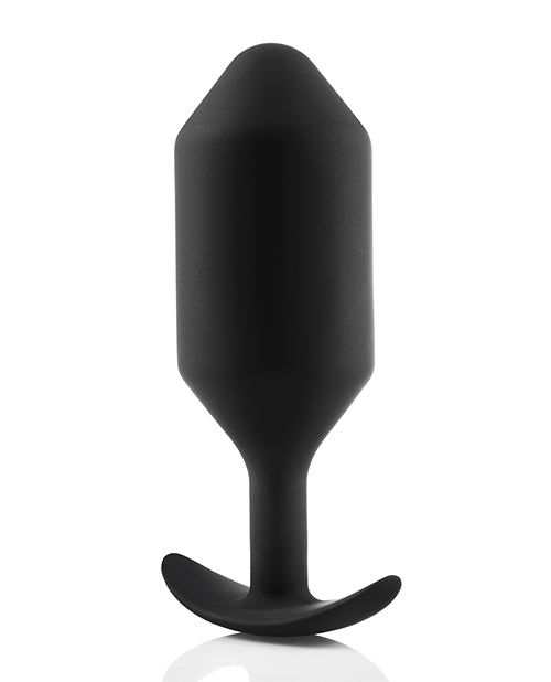 B-Vibe Snug Plug 6 Silicone Weighted Anal Plug - Black