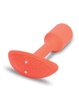 B-Vibe Vibrating Snug Plug Rechargeable Silicone Anal Plug - Small - Orange