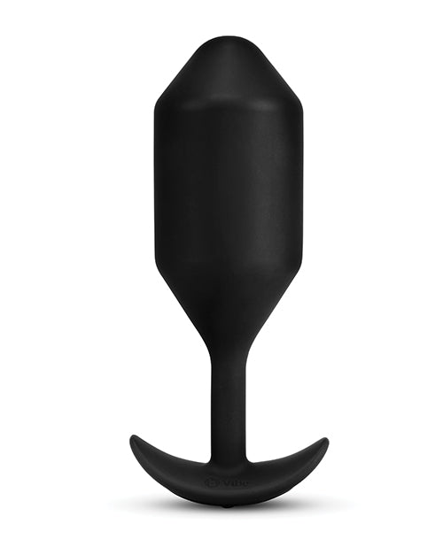 B-Vibe Vibrating Snug Plug Rechargeable Silicone Anal Plug - XXLarge - Black