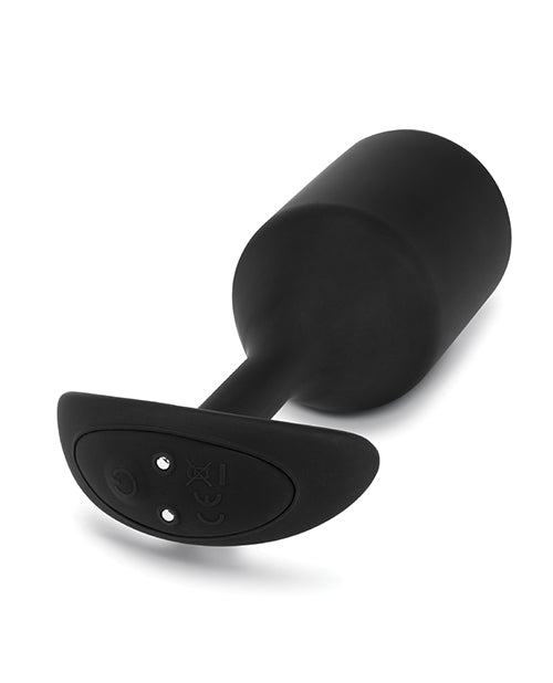 B-Vibe Vibrating Snug Plug Rechargeable Silicone Anal Plug - XXLarge - Black